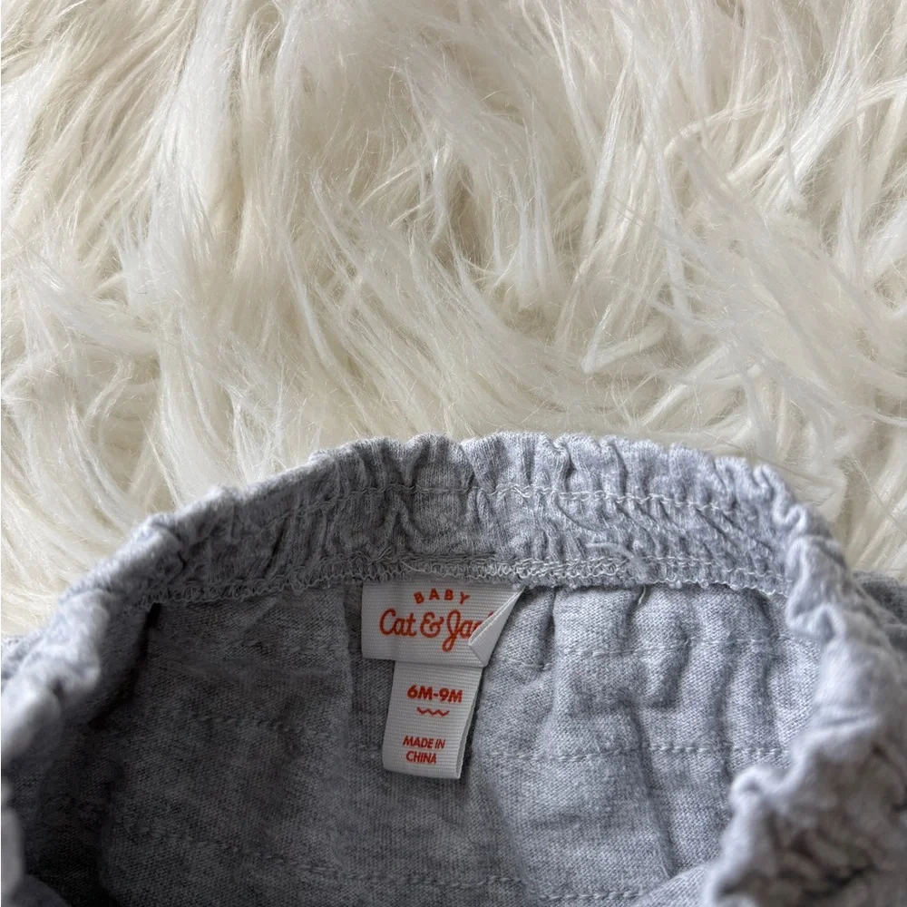 Cat & Jack Gray Diaper Cover with Ruffled Design